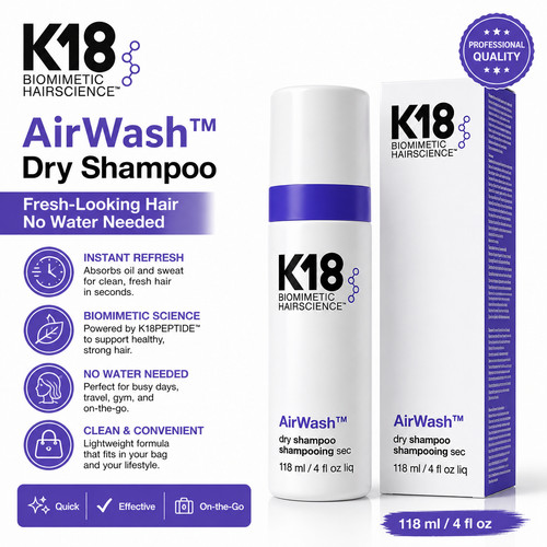 K18 airwash dry shampoo 118ml - airwash,